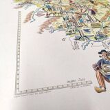 Old Limousin map illustrated Jacques Liozu 1951