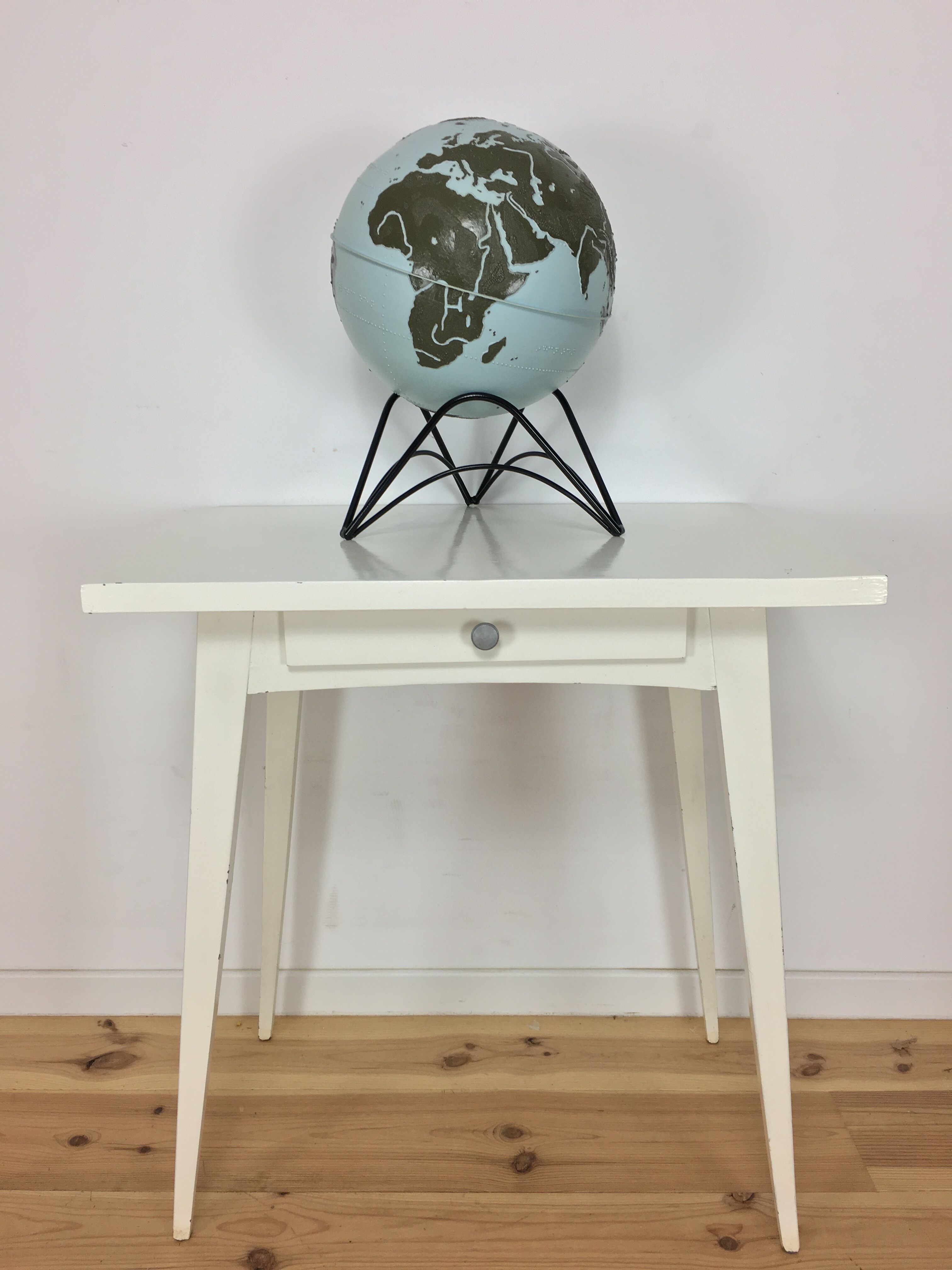 Earth globe in vintage Braille for the visually impaired