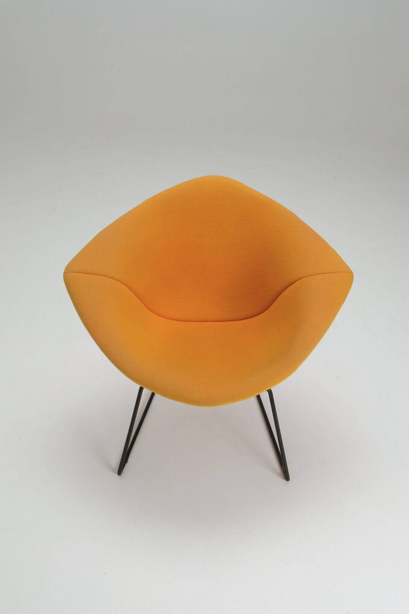 Diamond Chair – Yellow Upholstery - Harry Bertoia