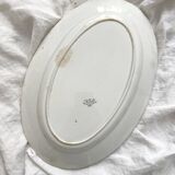 White oval ironstone dish from Creil and Montereau, late 19th century