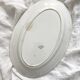 Plat ovale blanc en terre de fer Creil et Montereau fin 19eme