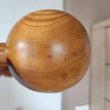 1970s solid pine coat rack