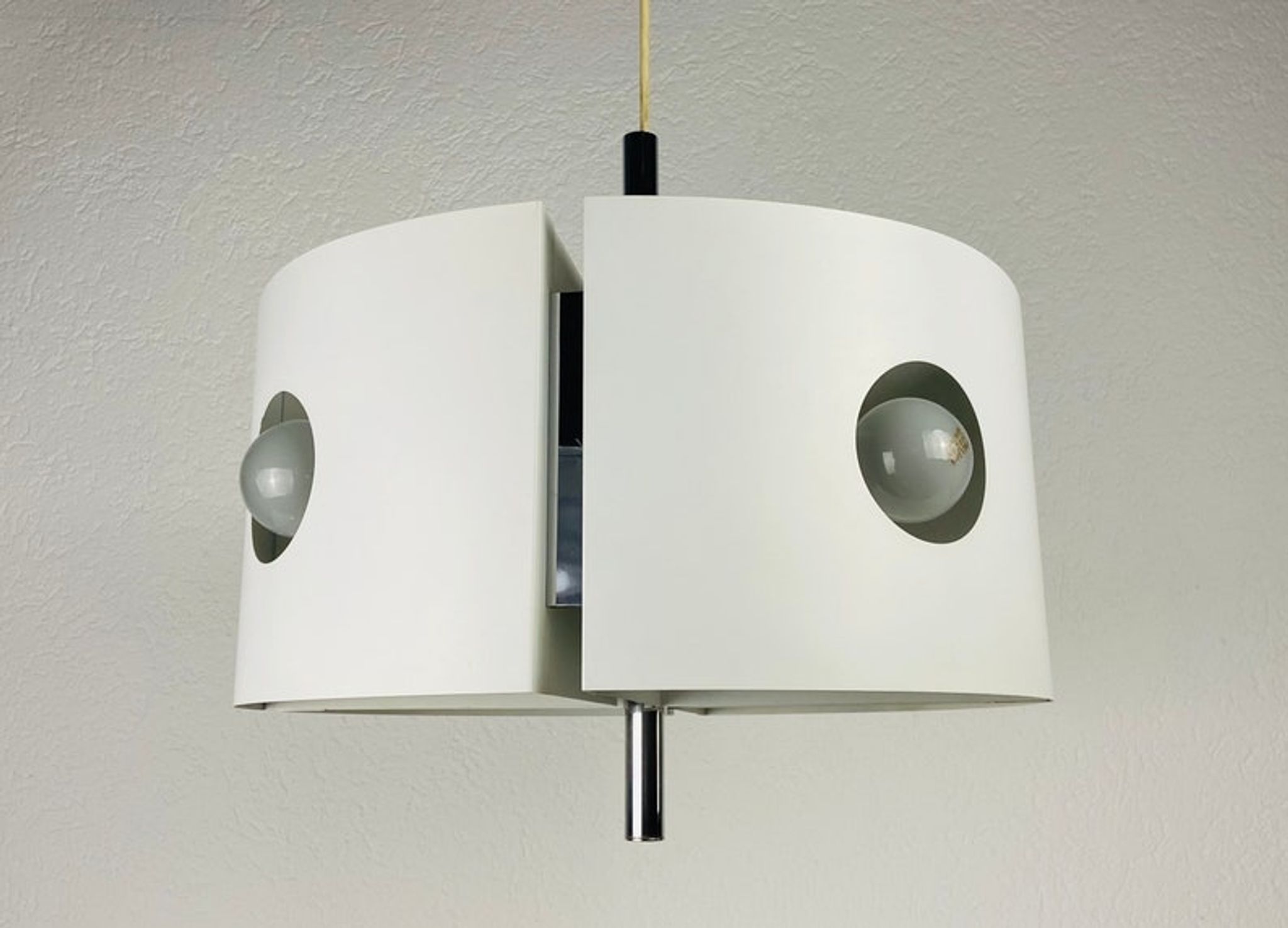 White suspension by Klaus Hempel for Kaiser Leuchten, 1970