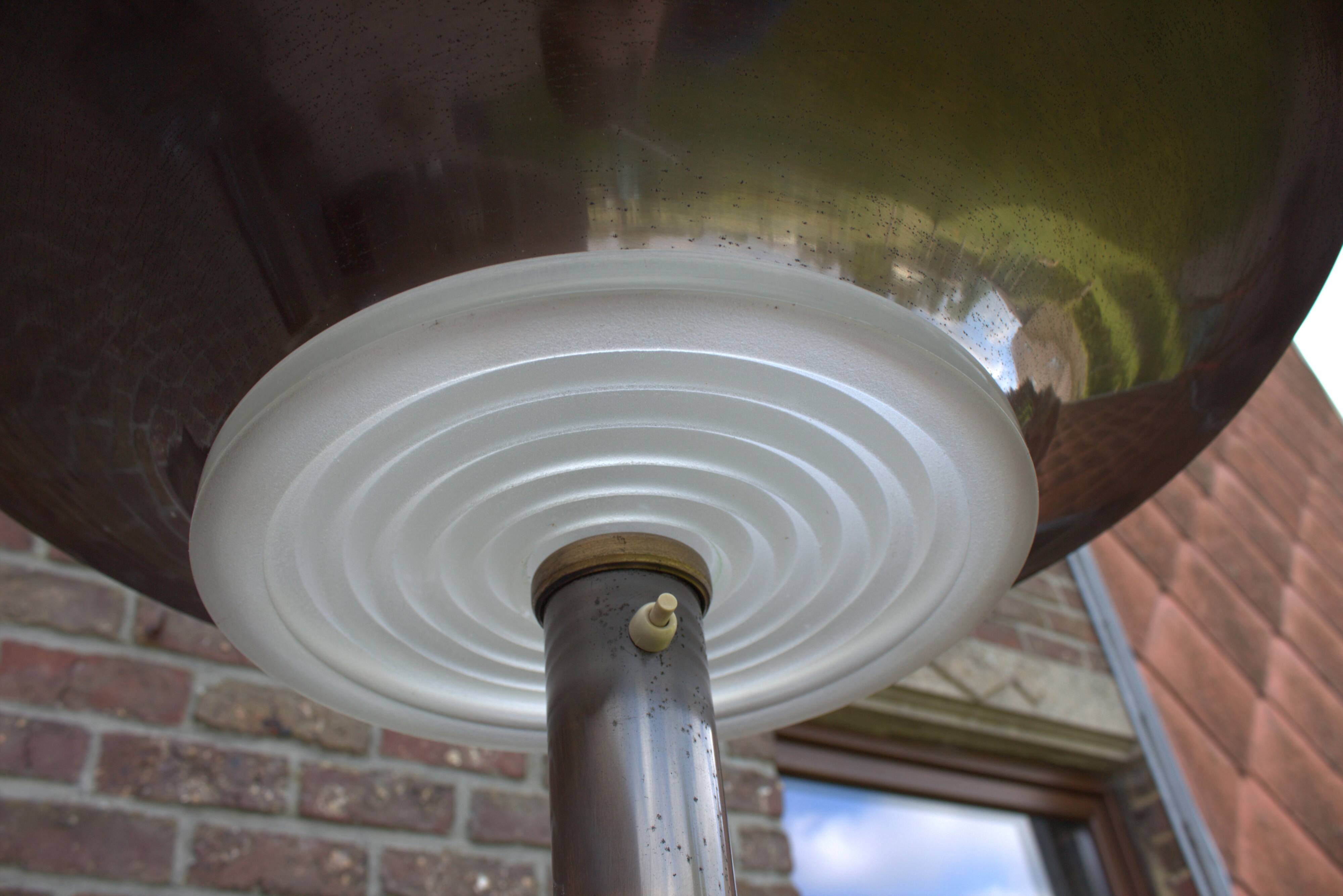 Old copper art deco floor lamp