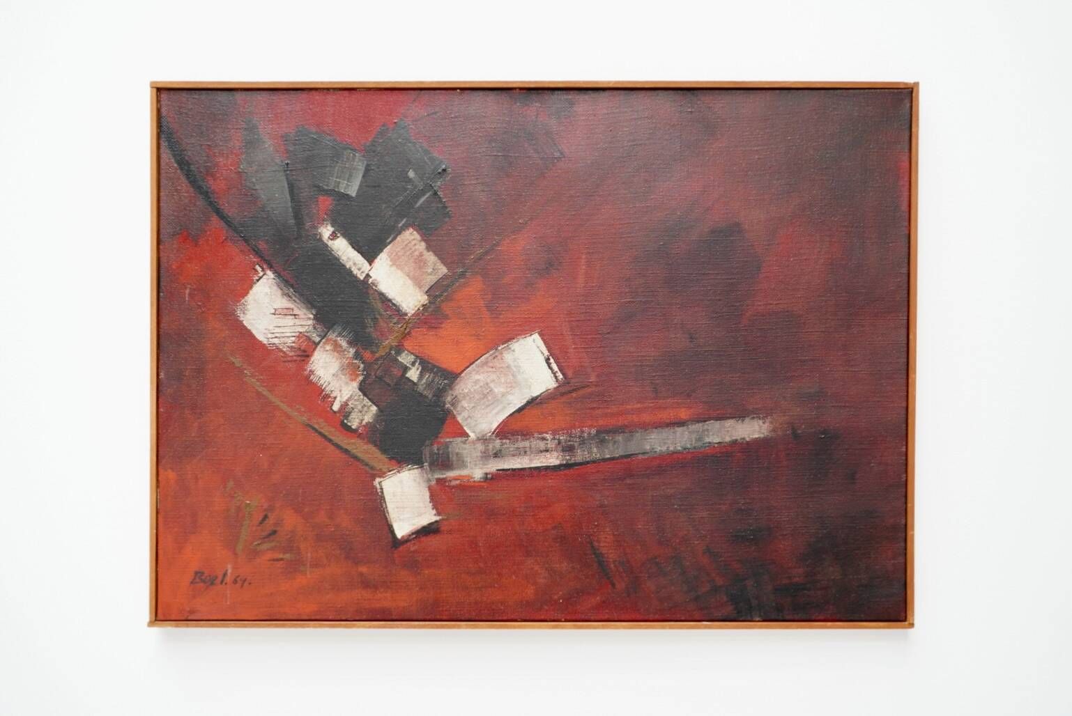 Maurice Boel, Composition Abstraite Rouge 1964