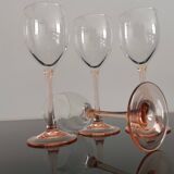 4 verres à vin blanc Luminarc pied rose