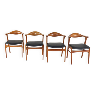 Set of 4 Erik Kirkegaard Hong stolefabrik chairs vintage model 49