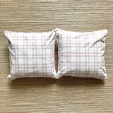 Vintage plaid cushions Laura Ashley