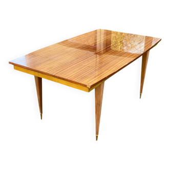 Scandinavian extendable dining table in wood and lacquered rosewood 250cm