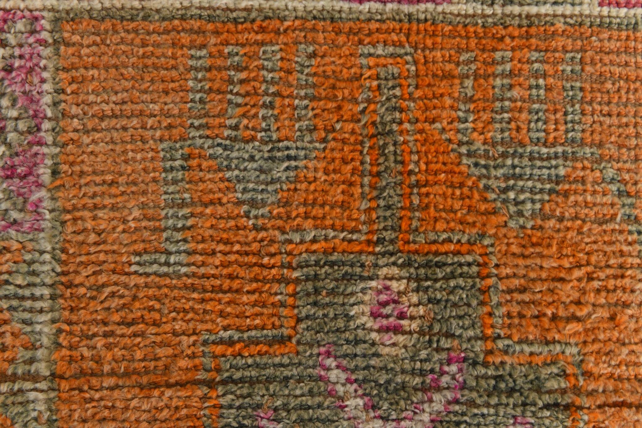 Pink Oriental Vintage Runner Rug, 86x309Cm