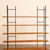 Large industrial handmade shelf in pine and metal