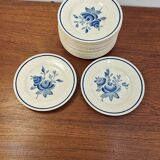 Set of Gien Ajaccio dessert plates