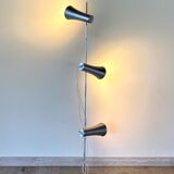 Floor lamp with 3 adjustable spots in stainless steel, 1970's