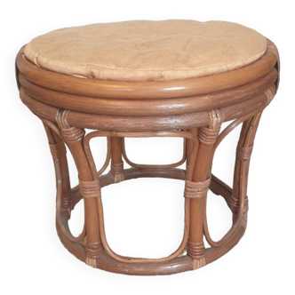 Bamboo and rattan stool