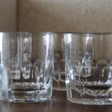 4 verres à whisky en cristal taillé