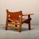 Børge Mogensen Spanish Chair in Cognac Leather and Oak for Fredericia, 1967