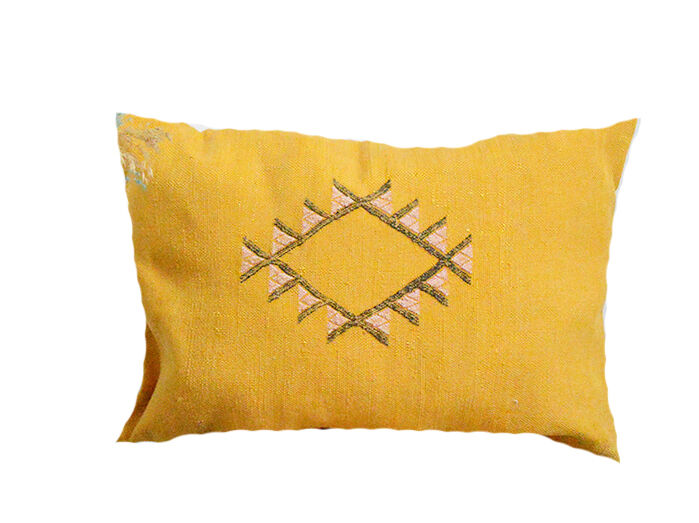 Moroccan cactus silk pillow