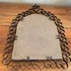 Wrought iron mirror with shutters 29x40cm