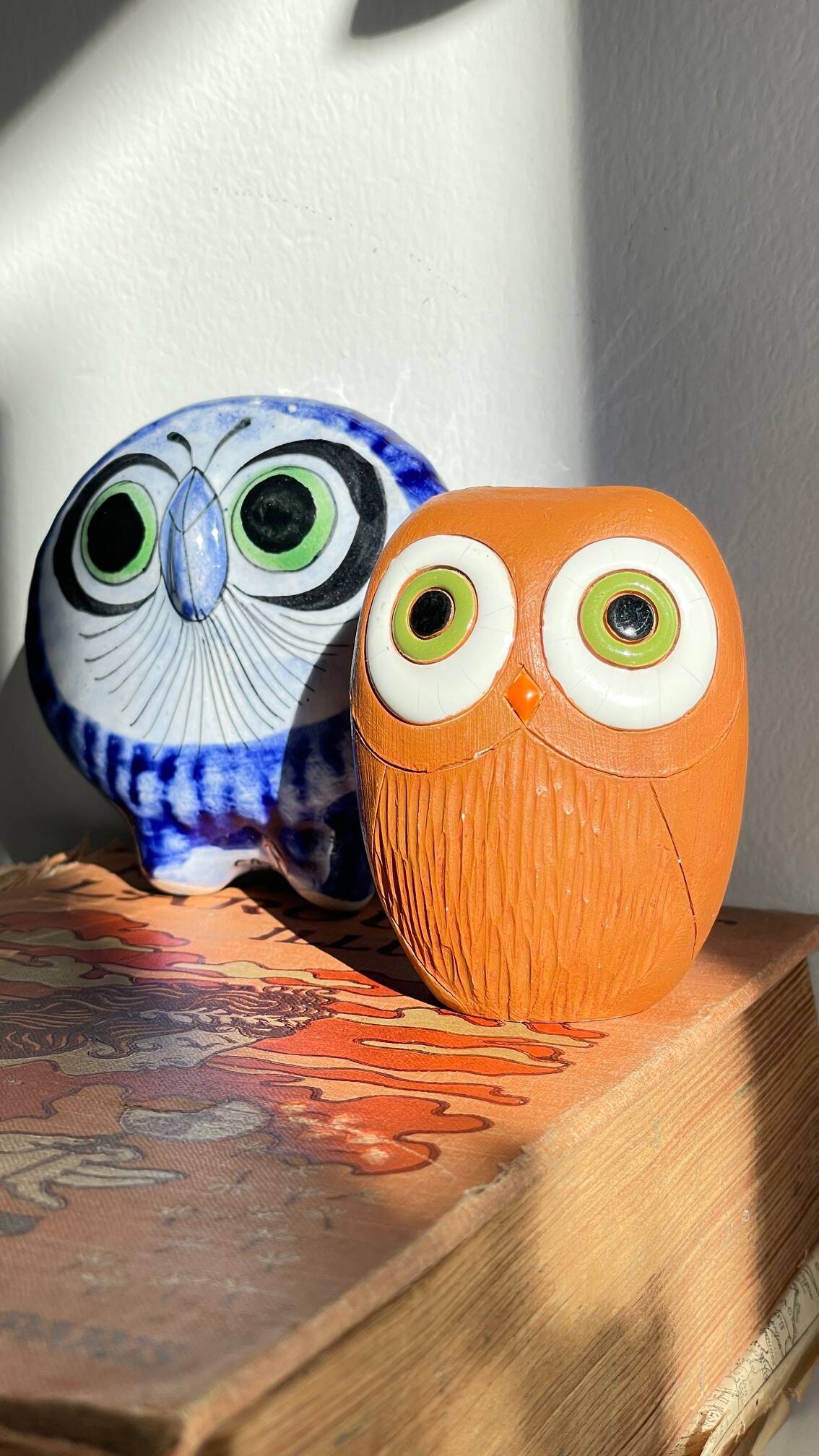 Vintage Handmade Ceramic Owls