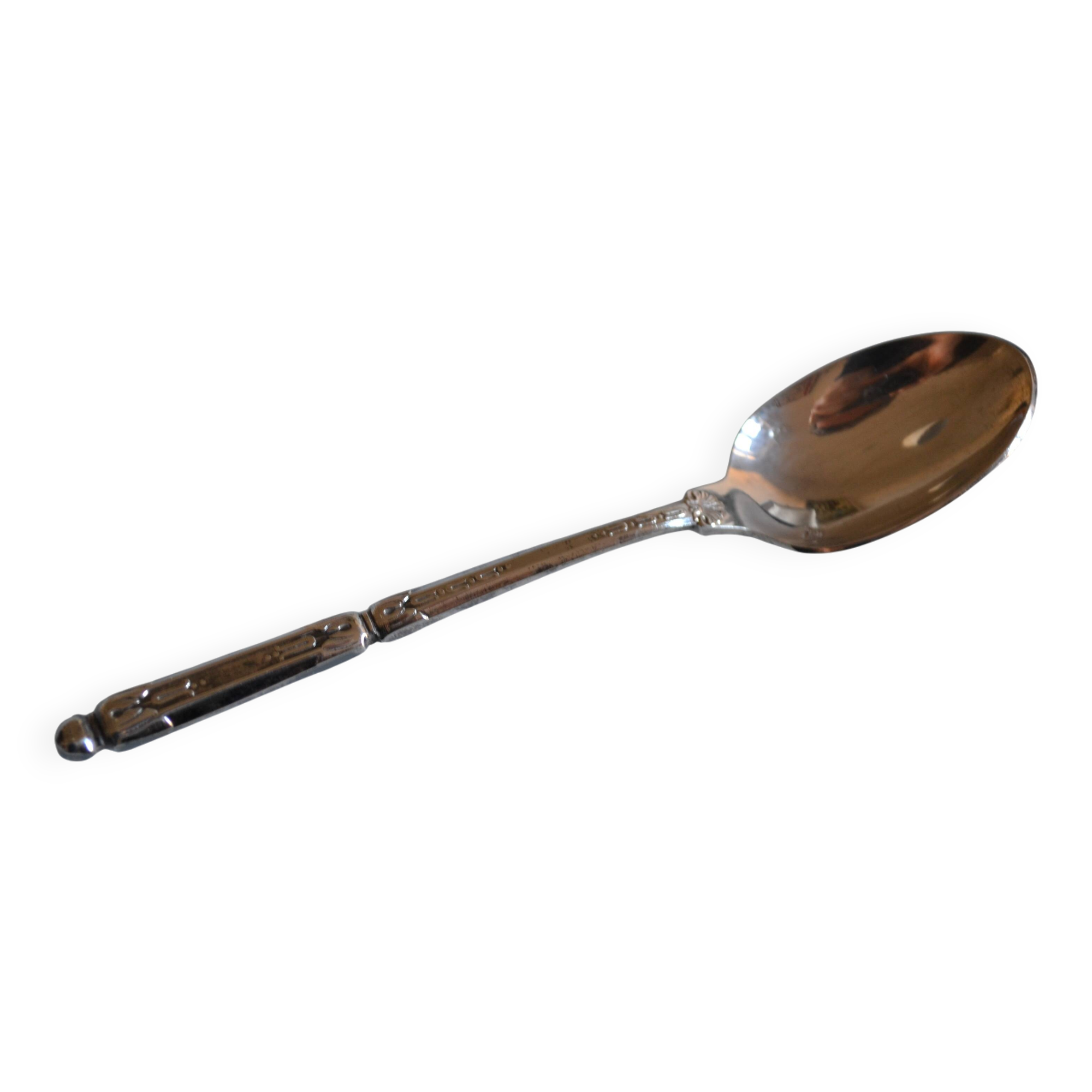 12 Silver-plated metal mocha spoons with Russian handle + box