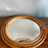 Rattan mirror