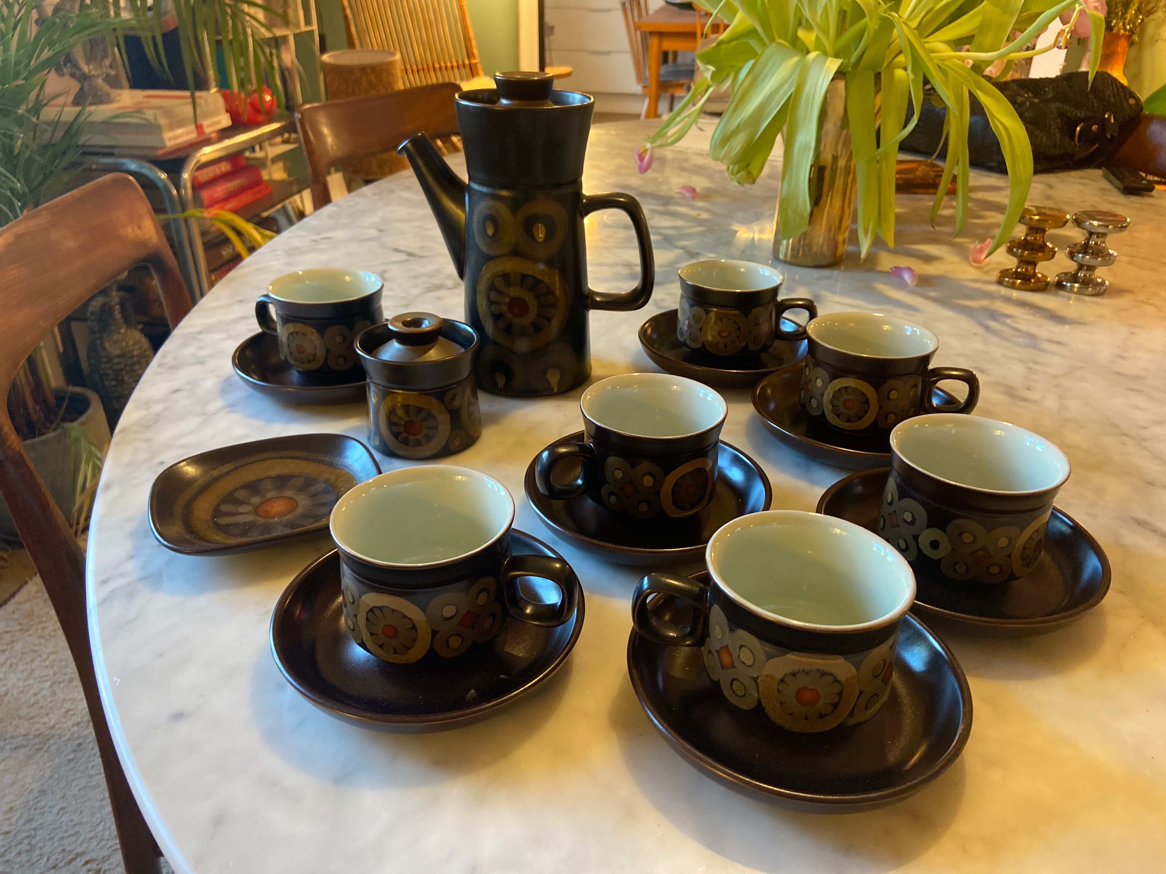 Vintage Denby England Tea Set