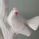 Vintage Italian ceramic table lamp with doves.