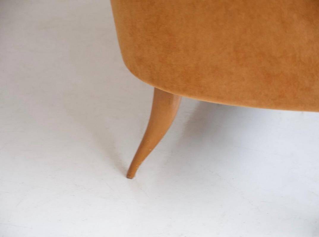 Canapé Paradise with orange fabric upholstery by Kerstin Hörlin-Holmqvist