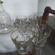 Bvb france regd 1950 glass wine glass and carafe set.