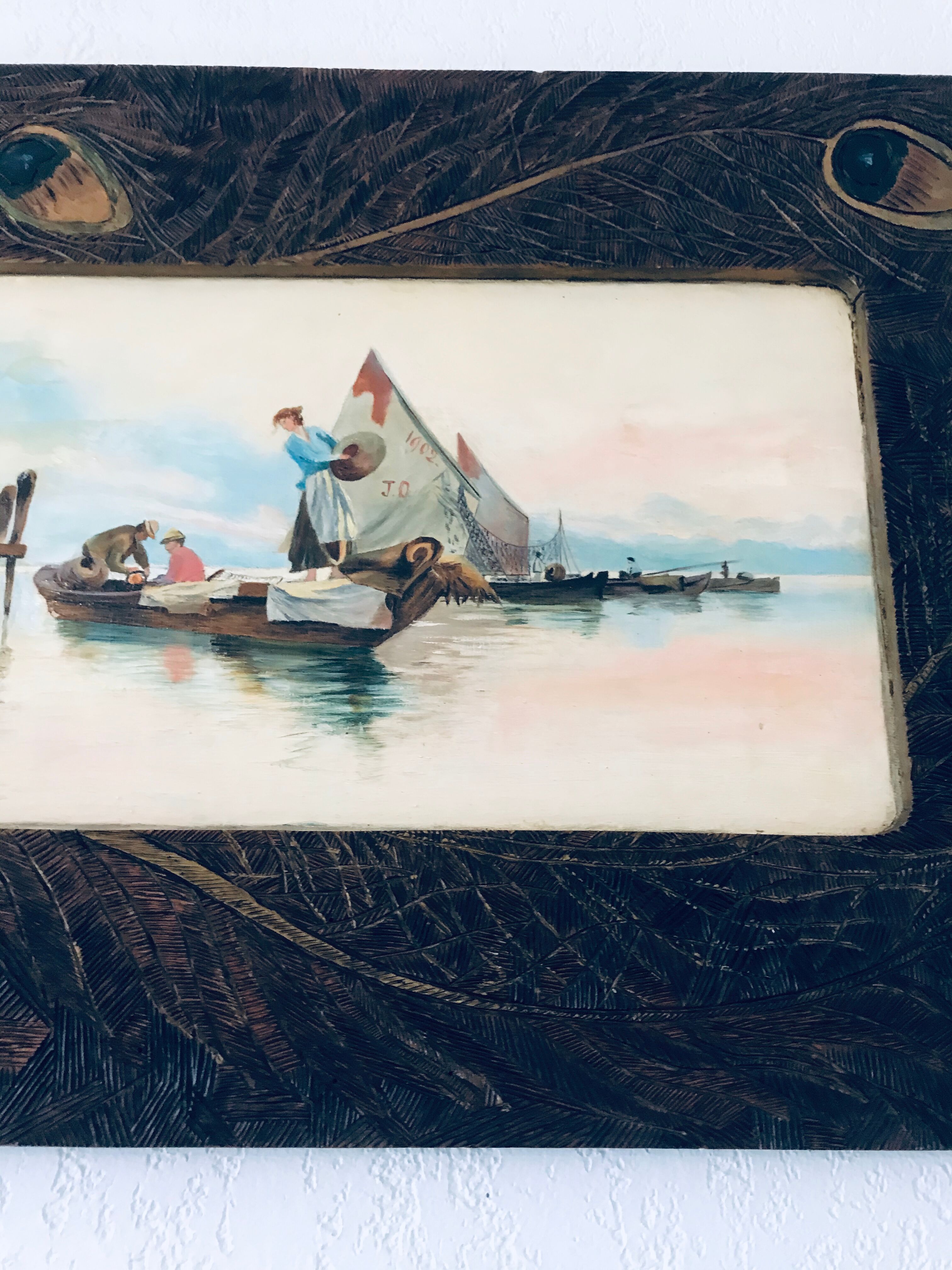 Table old fisherman's boats