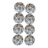 Deep plates in earthenware with blue flowers
