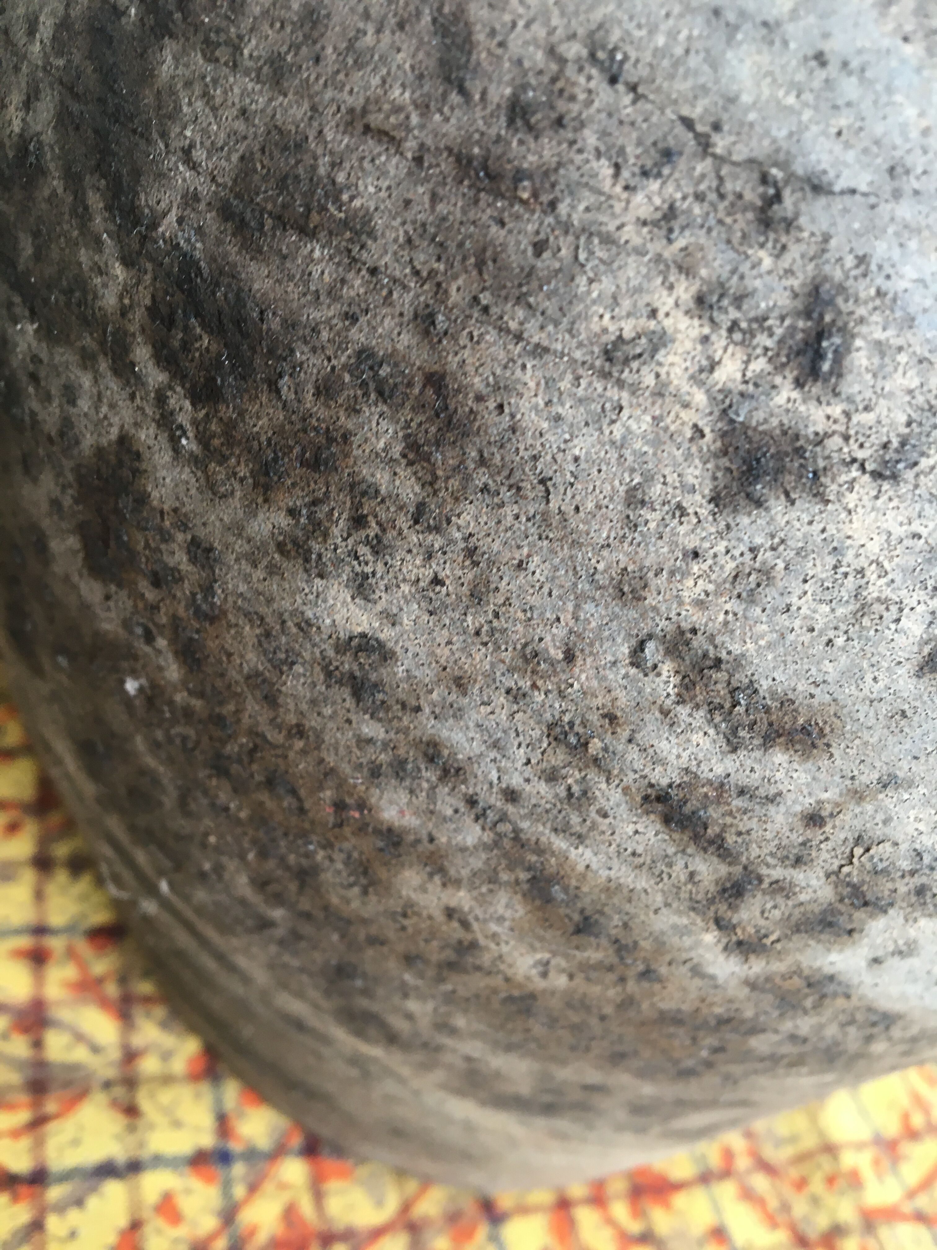 Old pottery lamp foot