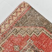 3x10 Red Brown Tribal Pattern Vintage Runner Rug, 78x305Cm