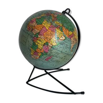 Globe Land Girard vintage glass 1960, 27 cm