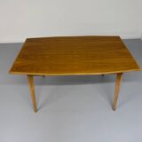 Extendable dining table in solid beech, Scandinavian design from the 70s