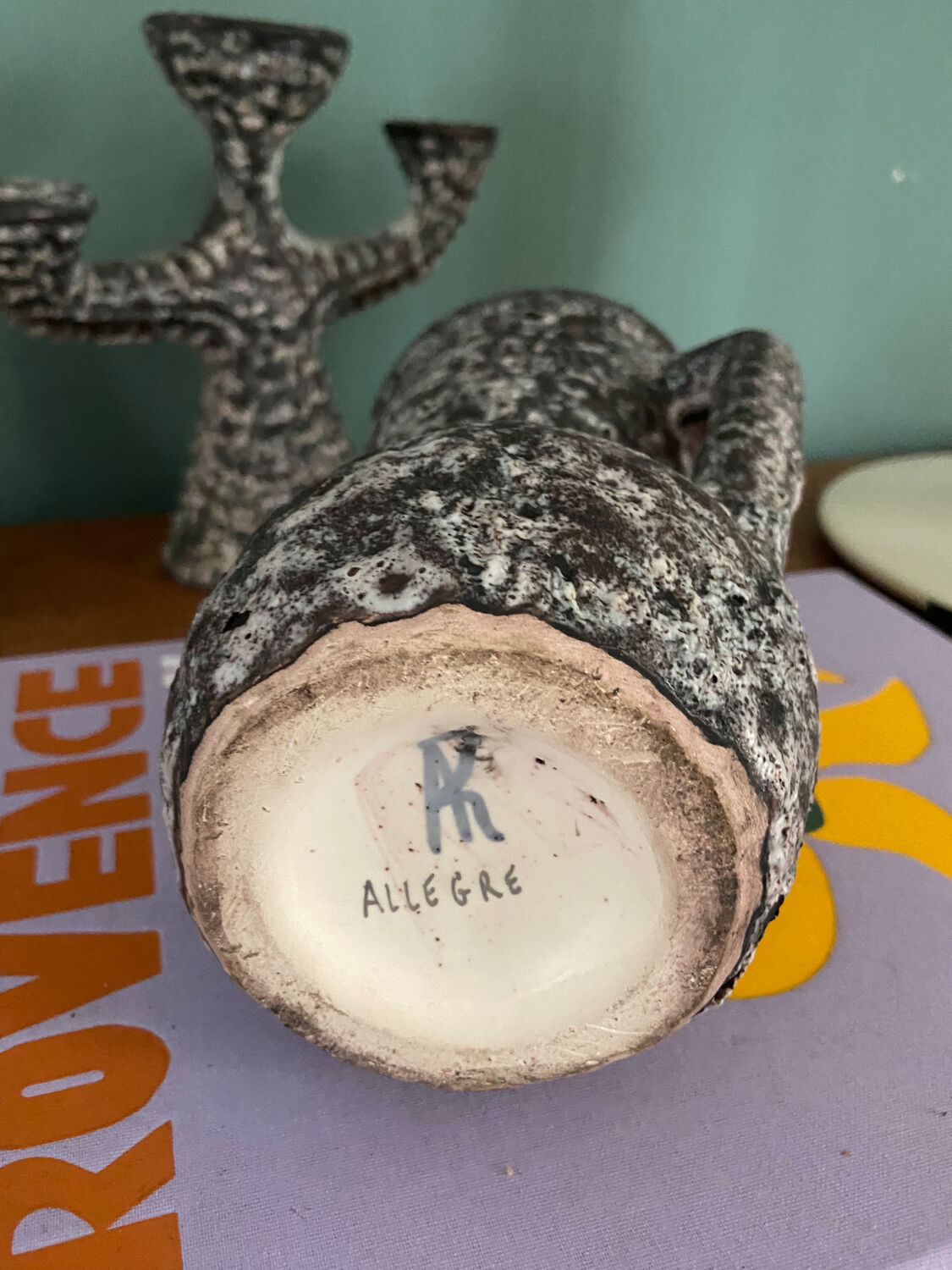 Vase and candle holders Fat Lava vintage