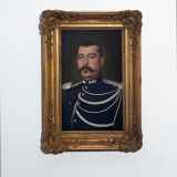 Portrait man 1930 in gold frame