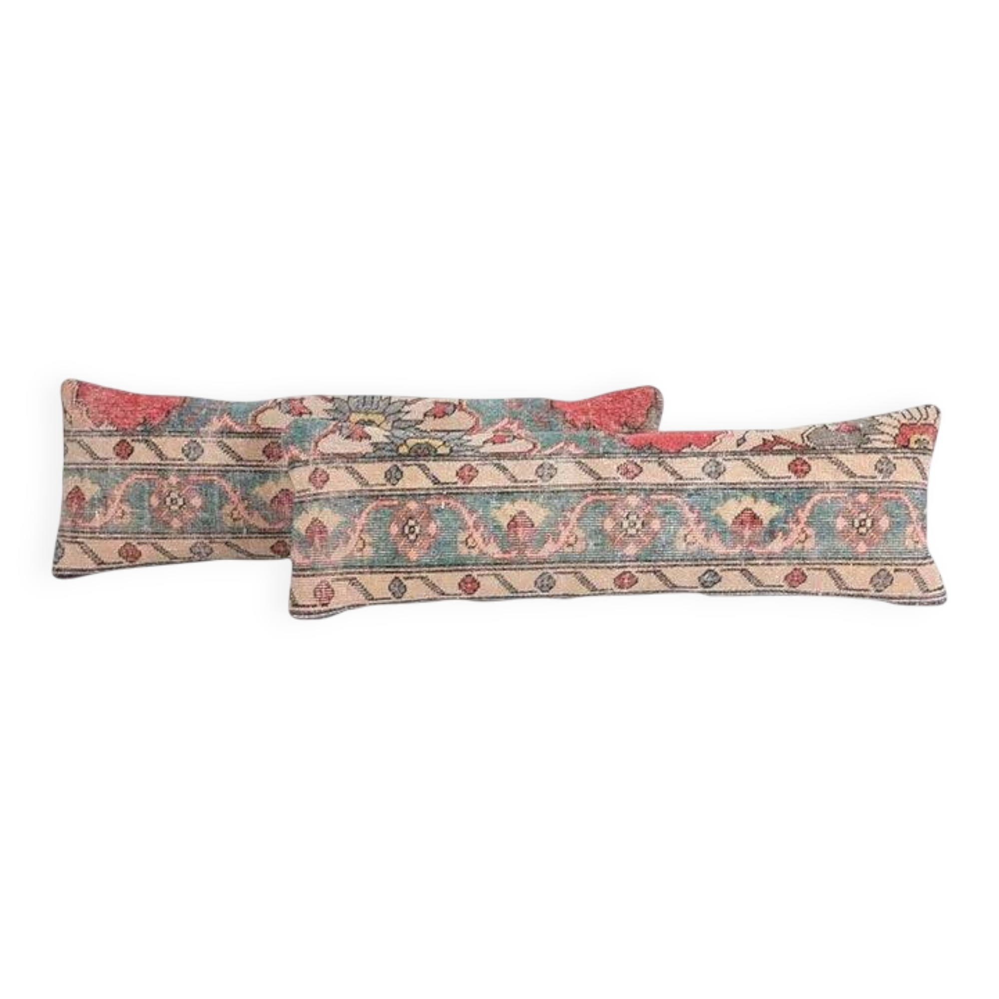 Set of 2 vintage Turkish cushion covers 30x91 cm
