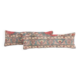 Set of 2 vintage Turkish cushion covers 30x91 cm