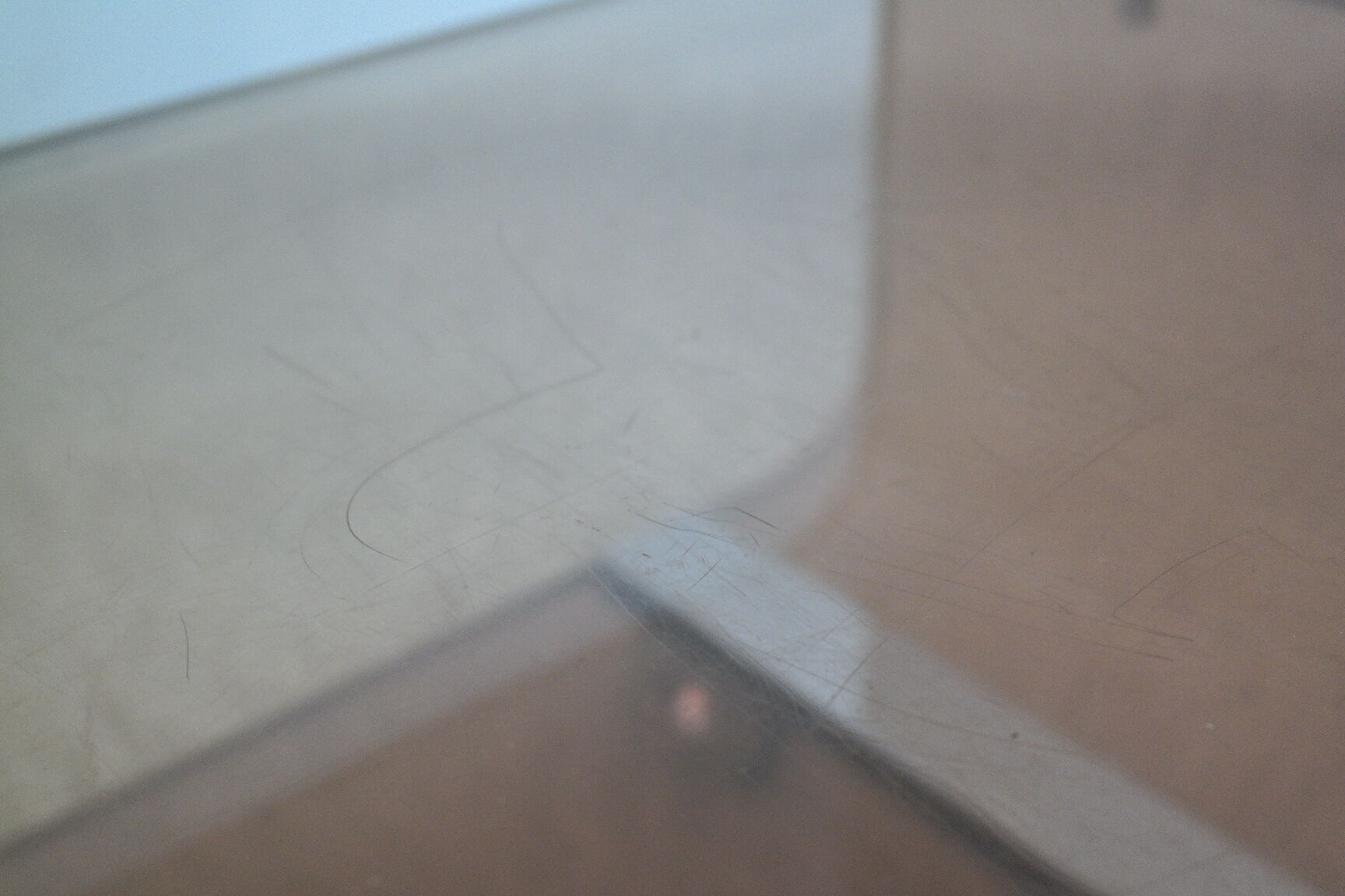 Vintage plexiglas coffee table by Michel Dumas