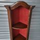 Authentic antique corner shelf unit in solid wood.