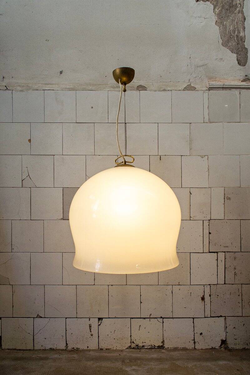 Suspended glass lamp from Murano, Italy, 1970s