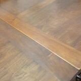 Solid walnut manor table (extendable) with chairs