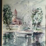 Framed watercolor