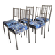 Suite de 5 chaises faux-bambou vintage 1970