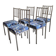 Suite de 5 chaises faux-bambou vintage 1970