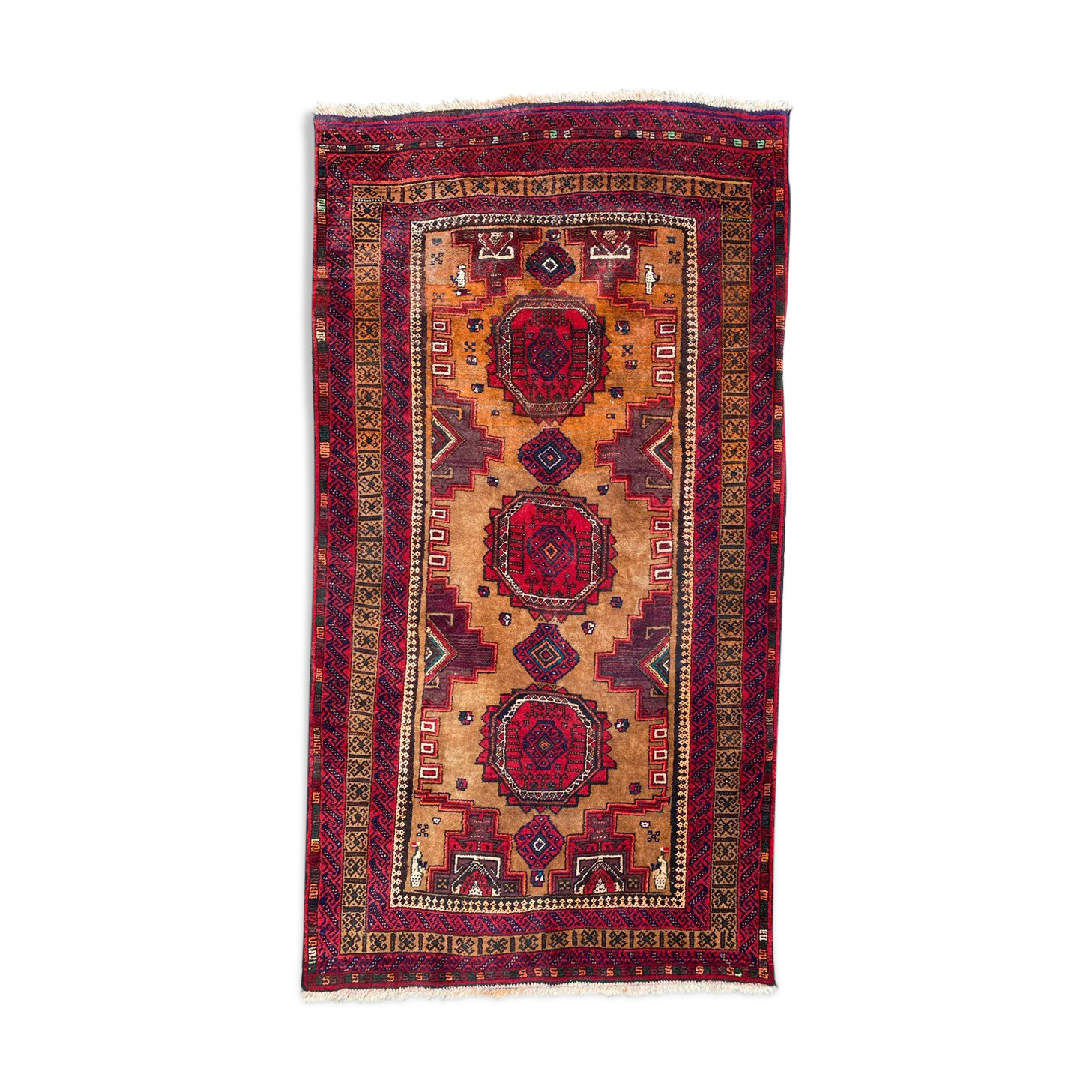 Old carpet turkmen belutch 100x186 cm