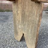 Rustic bench natural wood