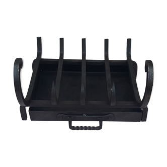 Wrought iron chimney grill with drawer that ash