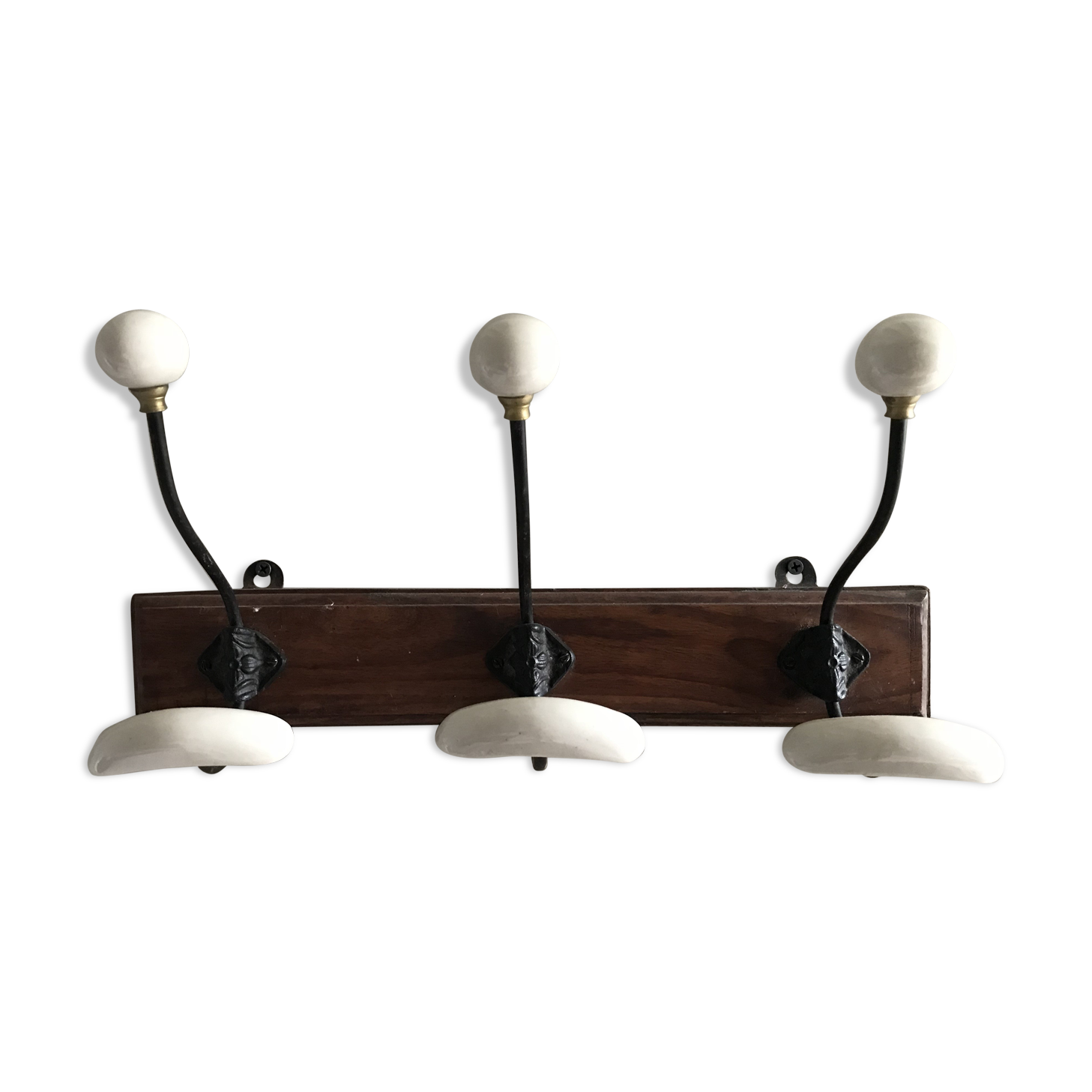 Coatrack wood and porcelain